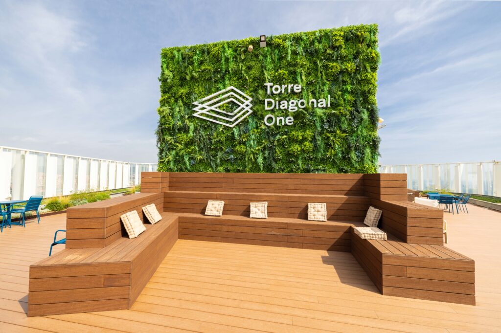 Torre Diagonal One terraza aire libre